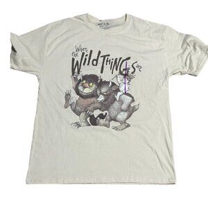 Where The Wild Things Are Beige Graphic T-Shirt XLarge Retro Nostalgic Gift idea